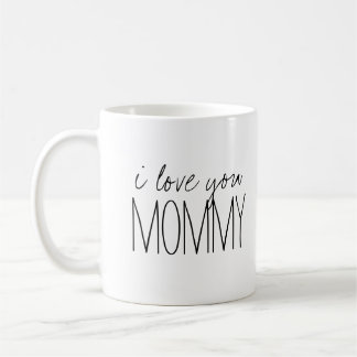 Simple and Sweet Personalised I Love You Mummy Coffee Mug
