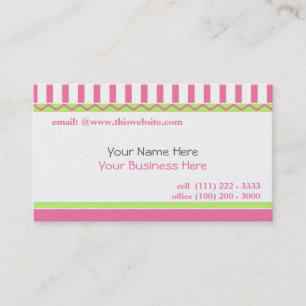 Simple and Sweet/ Pink Business Card