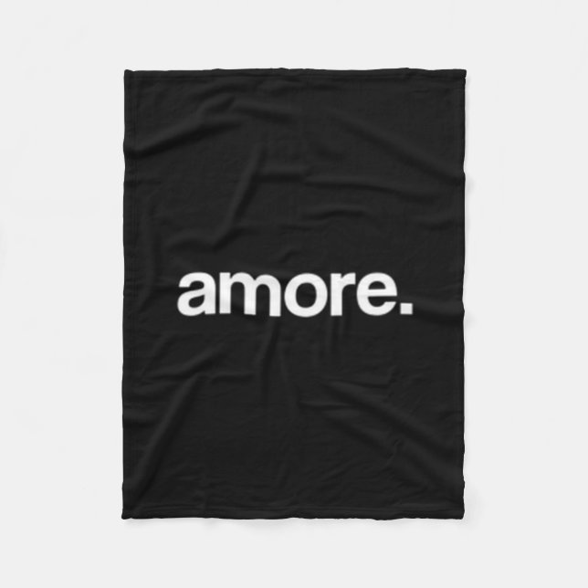 Simple And Unique Amore Valentine's Day Design  Fleece Blanket (Front)