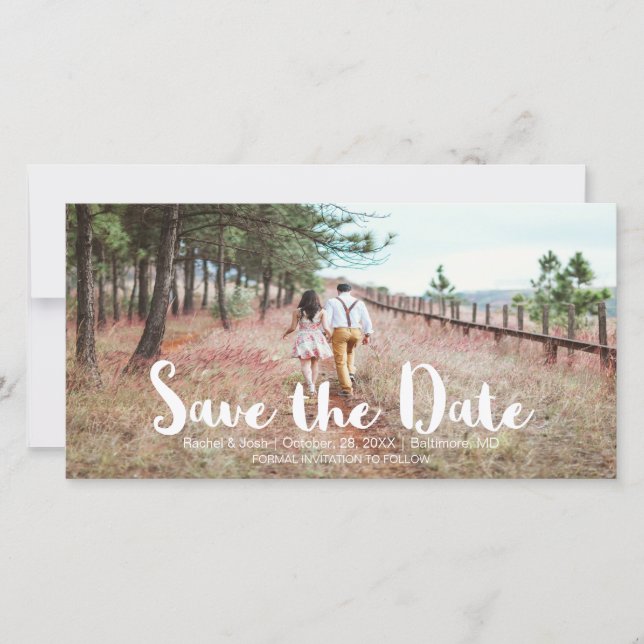 Simple and Whimsical Save the Date (Front)