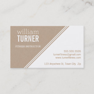 SIMPLE ANGLE modern text minimal trendy eco kraft Business Card