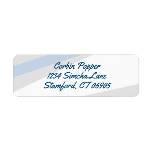 Simple Angles Ice Blue Return Address Labels