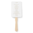 Simple Antique Gold Monogram Wedding Program