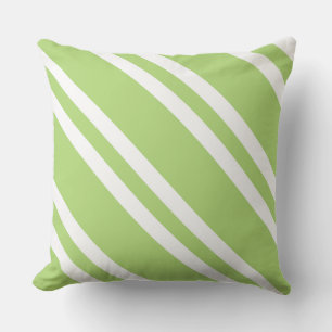 Simple Apple Green Stripes Cushion