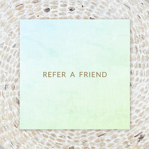 Simple Aqua Green  Customer Referral Card