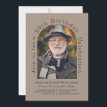 Simple Arch 90th Birthday Party with Photo Invitation<br><div class="desc">This unique 90th Birthday Celebration invitation features a wonderful arch shaped photo template to personalise with your honoree's photo.  The custom text template with text that runs along the outer edge of the photo has lovely modern appeal. Personalise the text template with your party details.</div>