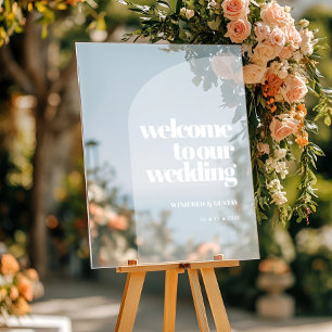 Simple arch Clear wedding welcome Acrylic Sign