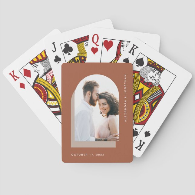 Simple Arch | Modern Terracotta with Photo Playing Cards (Back)