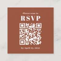 Simple arch photo QR Code terracotta RSVP
