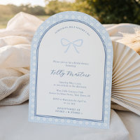 Simple Arch Something Blue Bow Wedding Shower