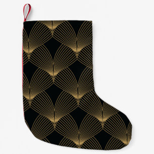 simple art deco pattern geometric small christmas stocking