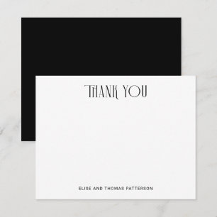 Simple Art Deco Typography Thank You Card