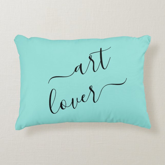 Simple Art Lover Minimalist Design Accent Pillow (Front)