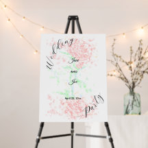 Simple Art of Rose Wedding Foam Boards