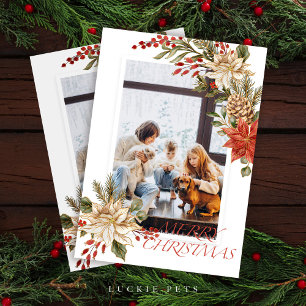 Simple Artistic Merry Christmas Holiday Card 