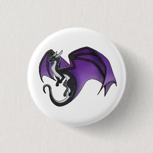 Simple Asexual Pride Dragon 3 Cm Round Badge