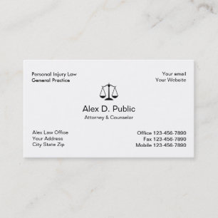Simple Attorney Business Card