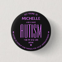 Simple Autism Awareness Black Purple Special ASD