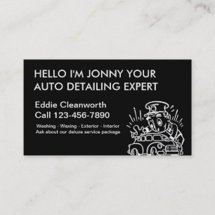 Simple Auto Detailing Business Cards