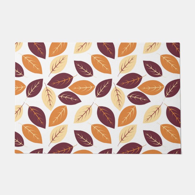 Simple Autumn Leaves Doormat (Front)