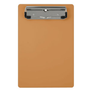 Simple autumn solid colour plain pastel copper mini clipboard