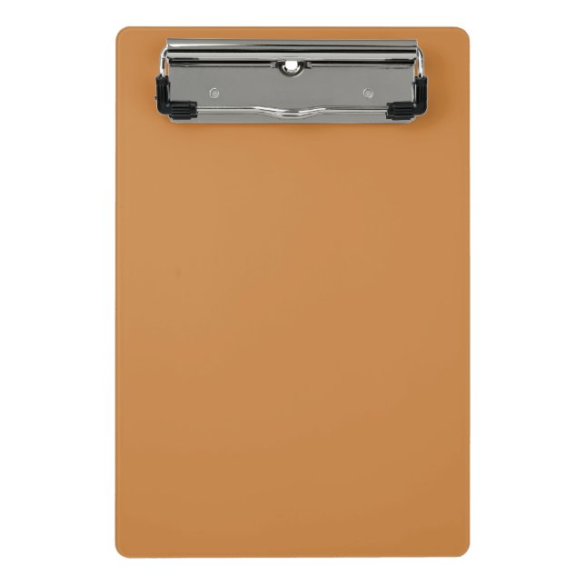 Simple autumn solid colour plain pastel copper mini clipboard (Front)