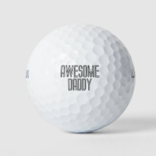 Simple Awesome Daddy Father's Day Golf Balls