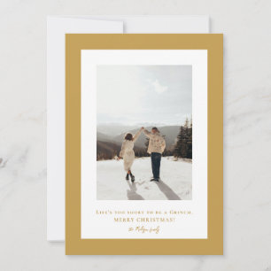 Simple Aztec Gold frame photo Holiday Card
