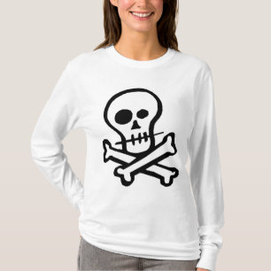 Simple B&W Skull & Crossbones T-Shirt