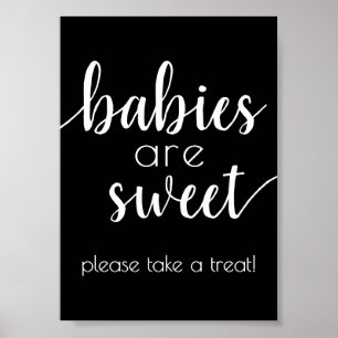 Simple Babies are Sweet   Black Script Shower Sign