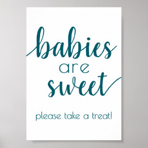 Simple Babies are Sweet Fall Orange Shower Sign
