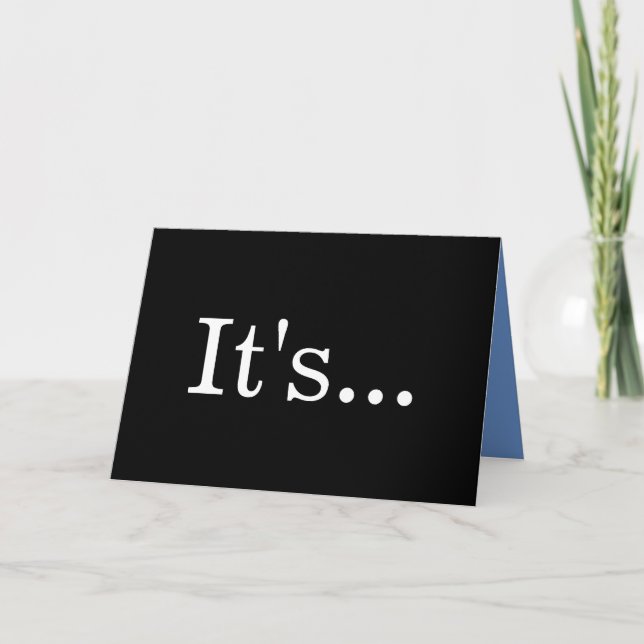 SIMPLE BABY BOY ANNOUNCEMENT GREETING CARD (Front)