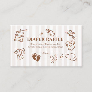 Simple Baby Is Brewing Doodle Coffee Baby Shower Enclosure Card