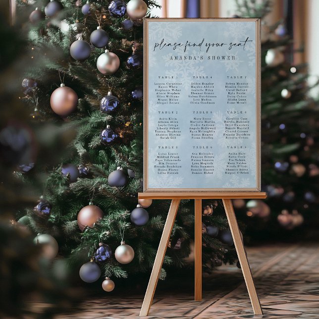 Simple Baby It's Cold Outside Baby Shower Seating Poster (Creator Uploaded)