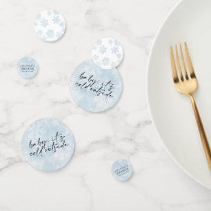 Simple Baby It's Cold Outside Winter Baby Shower Confetti