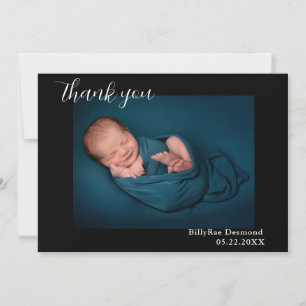 Simple Baby Photo Thank You Script Birth Announcement