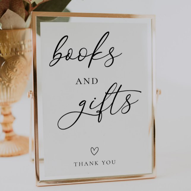 Simple Baby Shower Books and Gifts Sign (Creator Uploaded)