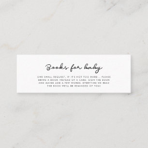 Simple Baby shower Books for baby request card