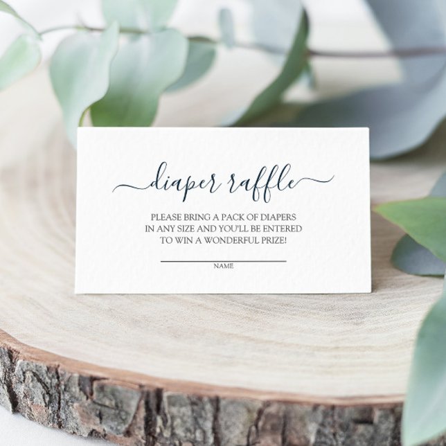 Simple Baby Shower Diaper Raffle Enclosure Card (Creator Uploaded)