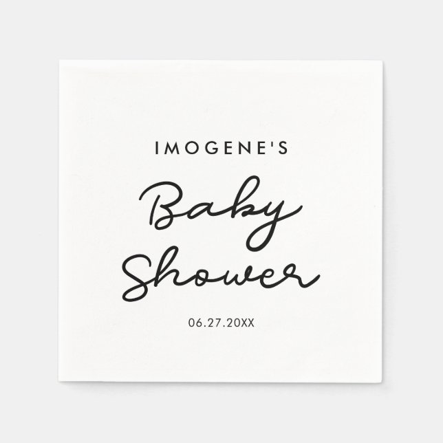 Simple Baby shower Napkin (Front)