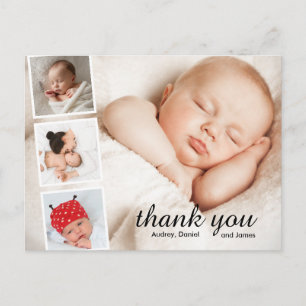 Simple baby shower thank you cards