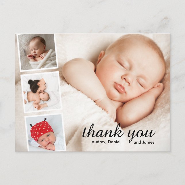 Simple baby shower thank you cards (Front)