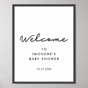 Simple Baby shower Welcome Poster