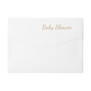 Simple Baby Shower Wrap Around Label