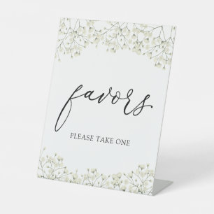 Simple Baby's Breath Favours Sign
