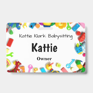 Simple Babysitting ID Badge