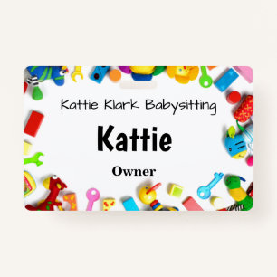 Simple Babysitting ID Badge