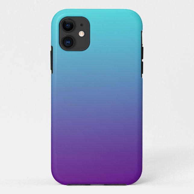 Simple Background Gradient Turquoise Blue Purple Case-Mate iPhone Case (Back)