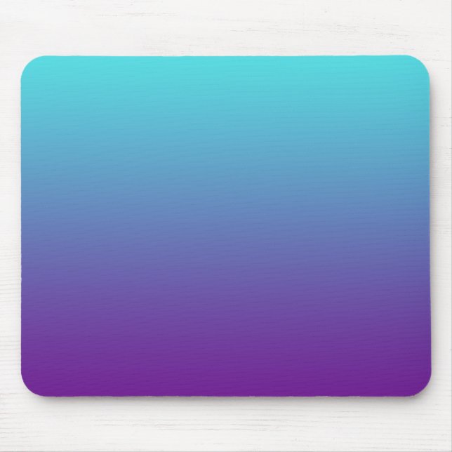 Simple Background Gradient Turquoise Blue Purple Mouse Pad (Front)