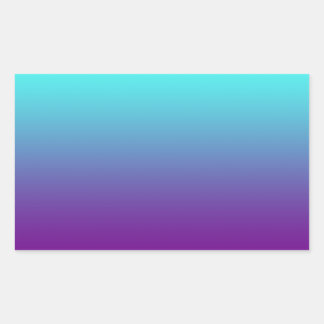Simple Background Gradient Turquoise Blue Purple Rectangular Sticker